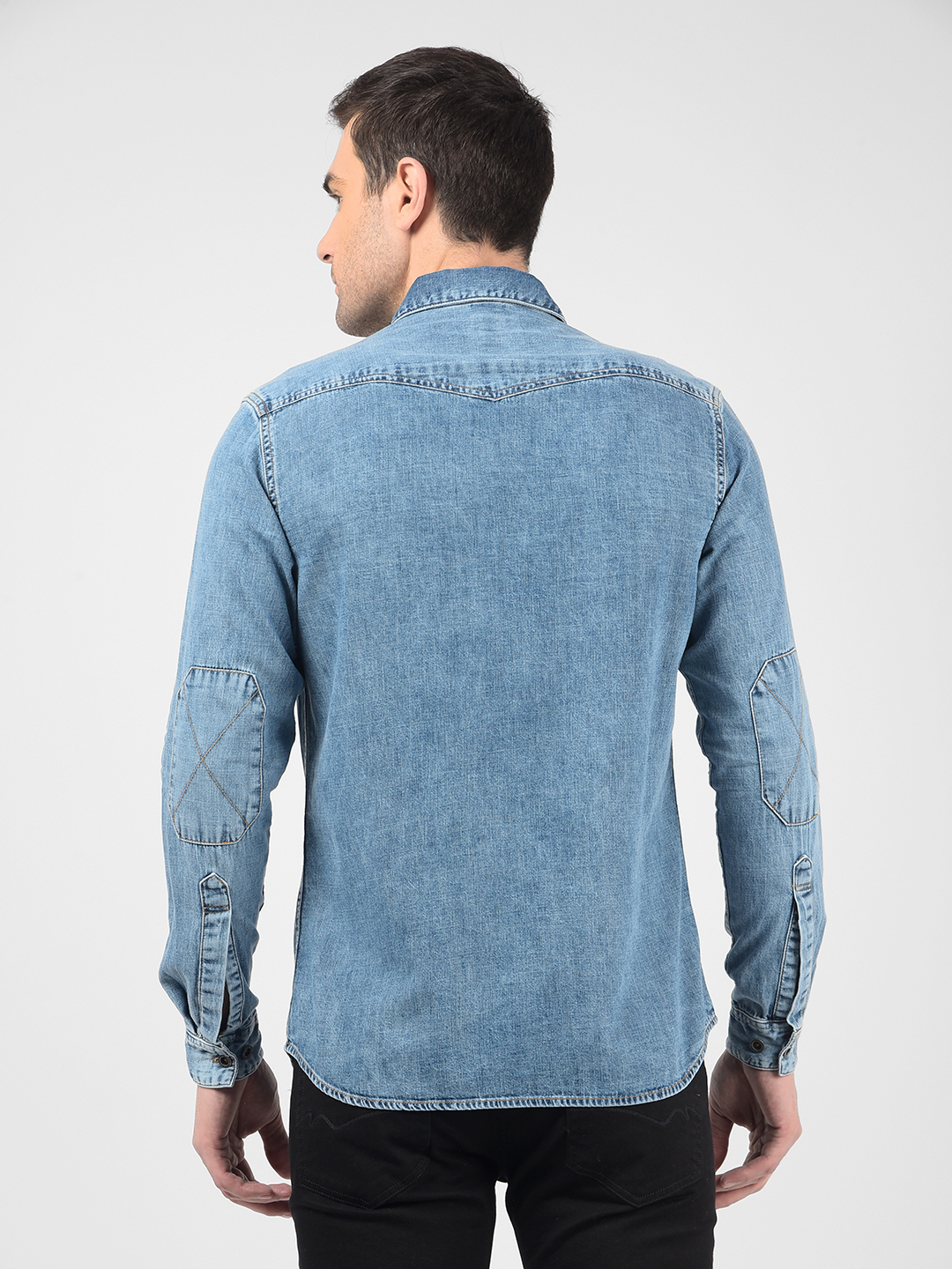 Numero Uno Men Solid Blue Shirt